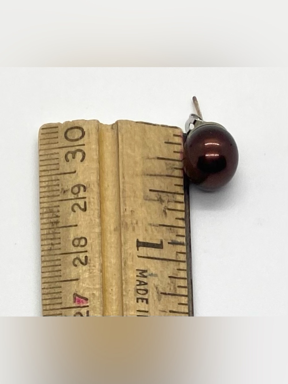 Vintage Brown Pearl Stud Earrings Classic Whimsigoth Preppy Cottagecore Fairy - Picture 8 of 12